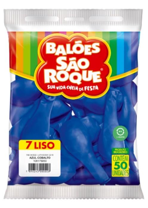 BALAO SAO ROQUE N°7 AZUL COBALTO C/50UN
