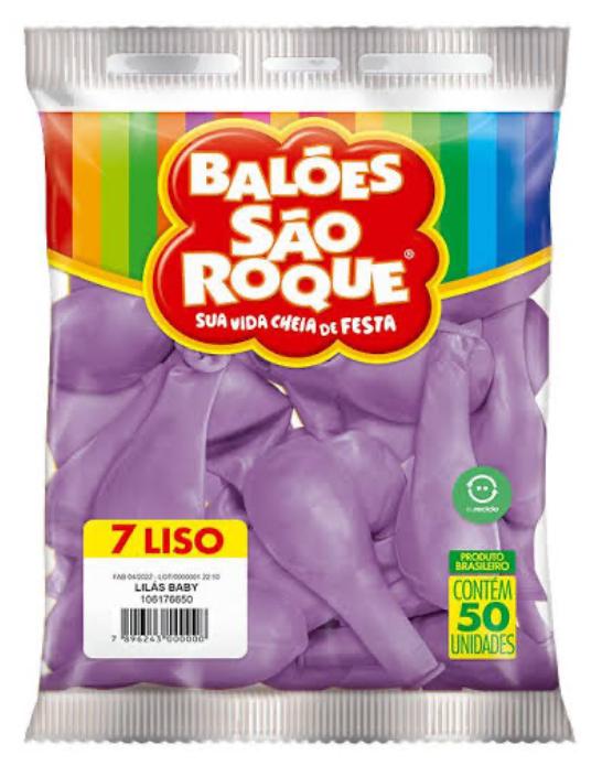 BALAO SAO ROQUE N°7 LILAS BABY C/50UN