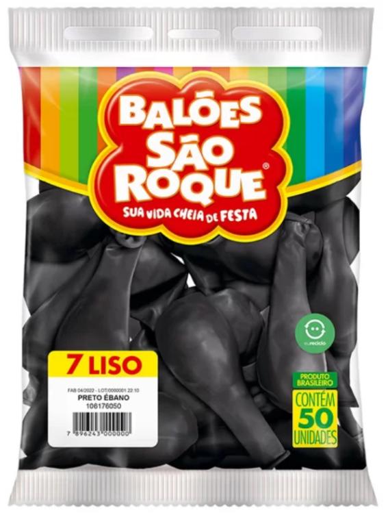 BALAO SAO ROQUE N°7 PRETO EBANO C/50UN