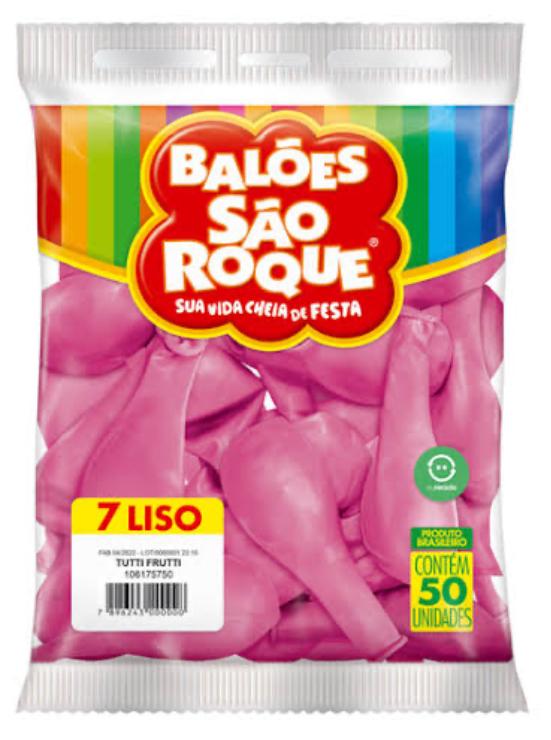 BALAO SAO ROQUE N°7 ROSA TUTIFRUT C/50UN