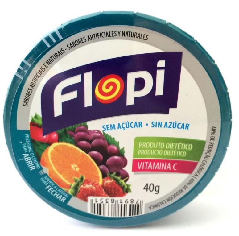 BALA FLOPI SEM ACUCAR SORTIDA 40G