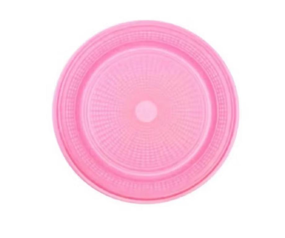 PRATO PLAST. TRIK TRIK 15CM RASO ROSA C/10UN