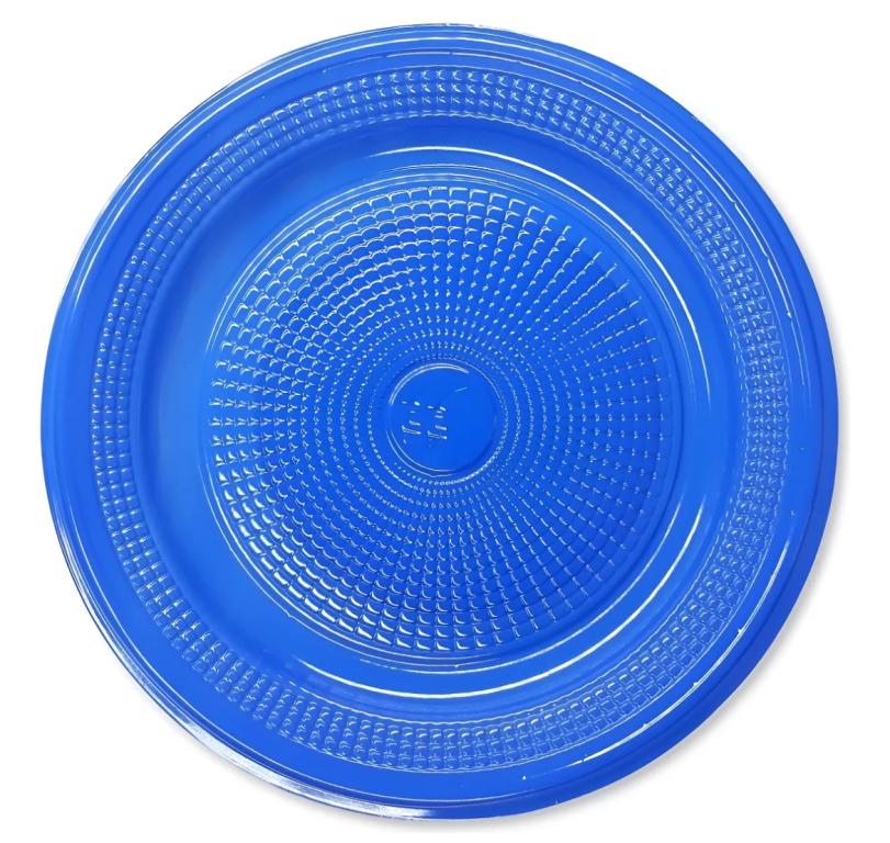 PRATO PLAST. TRIK TRIK 15CM RASO AZUL C/10UN