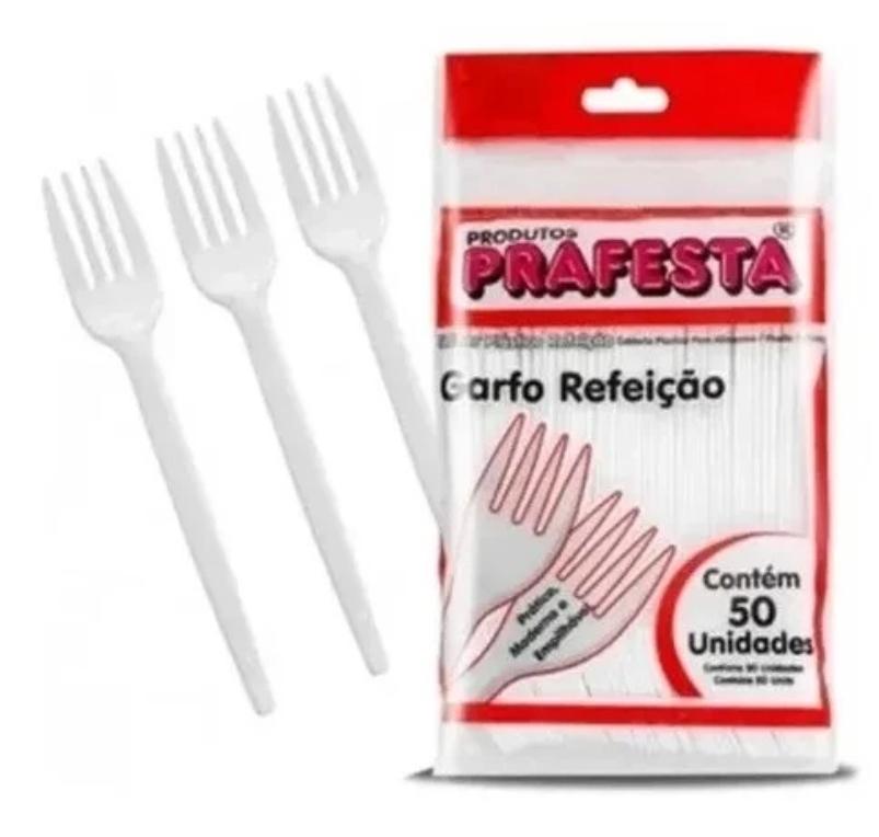GARFO REFEICAO PRAFESTA BRANCO C/50UN
