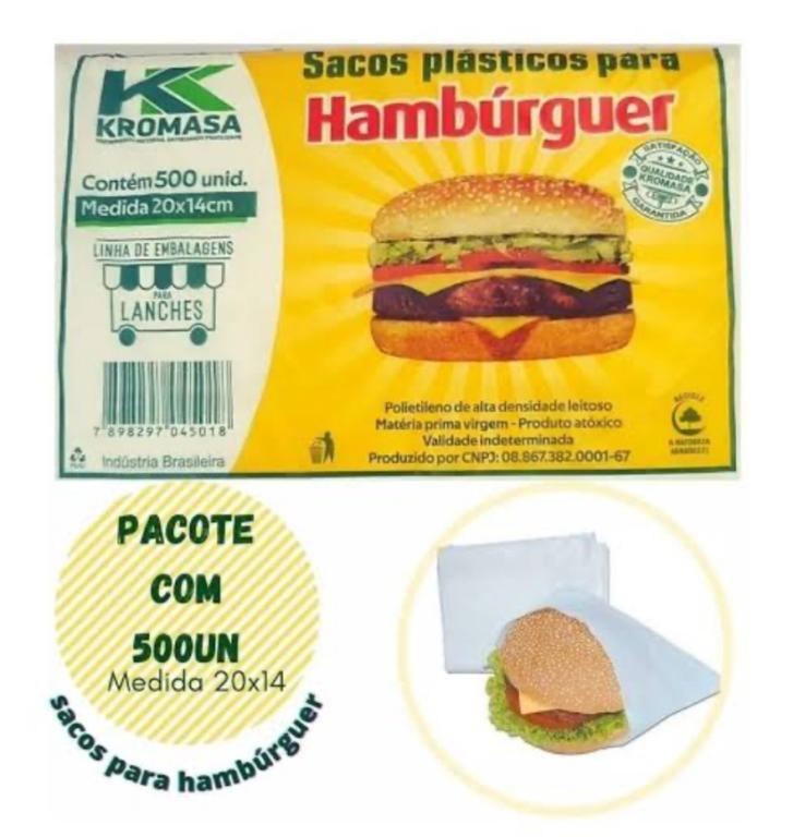 SACO AD HAMBURGUER 20X14 C/500UN