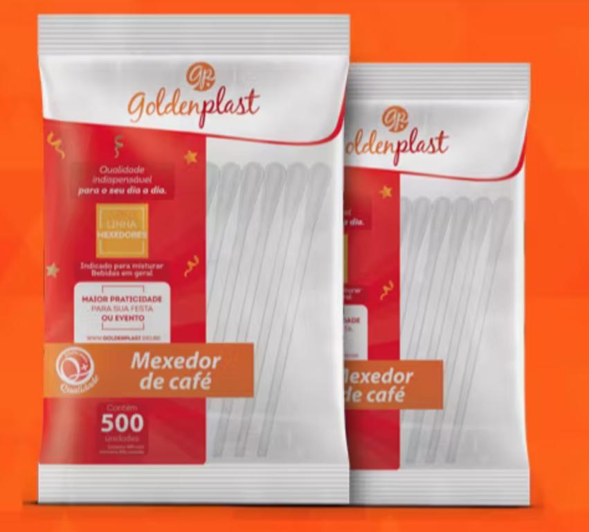 MEXEDOR CAFE GOLDENPLAST CRISTAL 8,5CM C/500UN