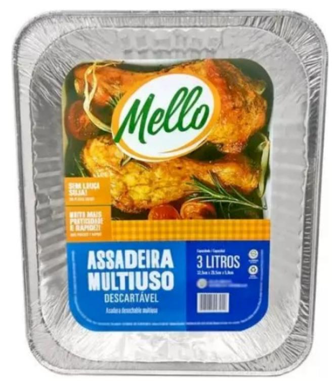 ASSADEIRA RETANGULAR MELLO 3LT