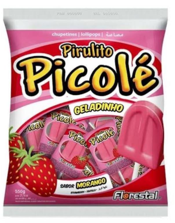 PIRULITO FLOPITO PICOLE MORANGO 550GR