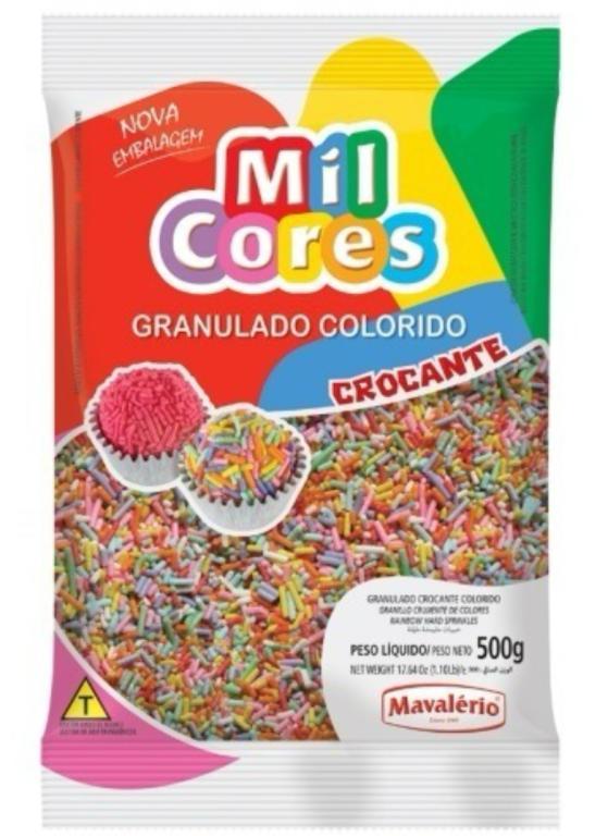 GRANULADO CROCANTE MIL CORES COLORIDO 500G