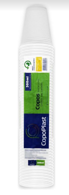 COPO PLAST. PS COPOPLAST 300ML TRANSP C/100UN