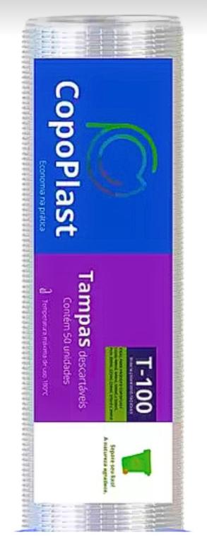 TAMPA COPOPLAST 100ML TRANSP S/FURO C/100UN