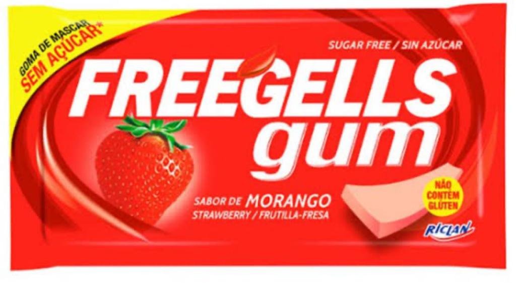 CHICLE FREEGELLS GUM ZERO MORANGO