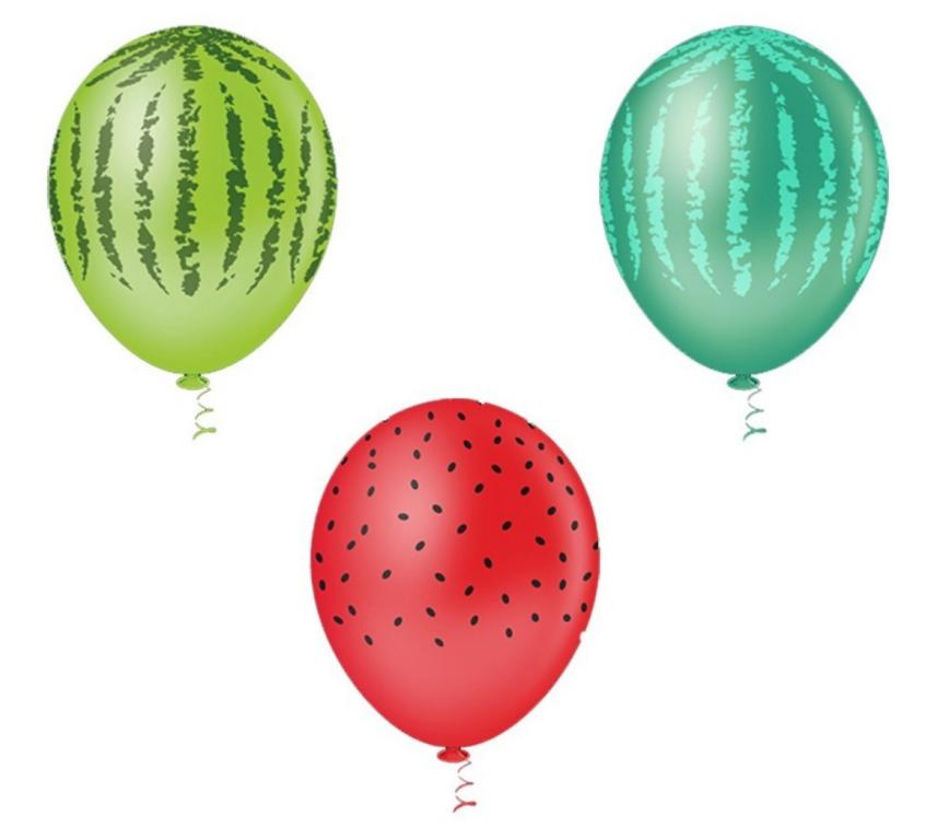 BALAO DECORACAO PIC PIC N°10 MELANCIA SORTIDO C/25UN