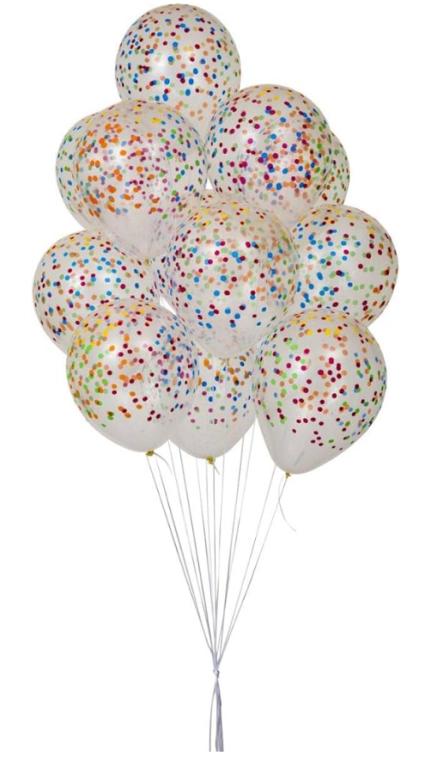 BALAO DECORACAO PIC PIC N°10 CONFETE SORTIDO C/25UN