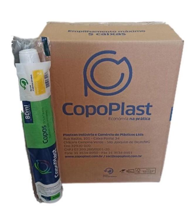 COPO PLAST. PS COPOPLAST 80 ML TRANSP C/100UN
