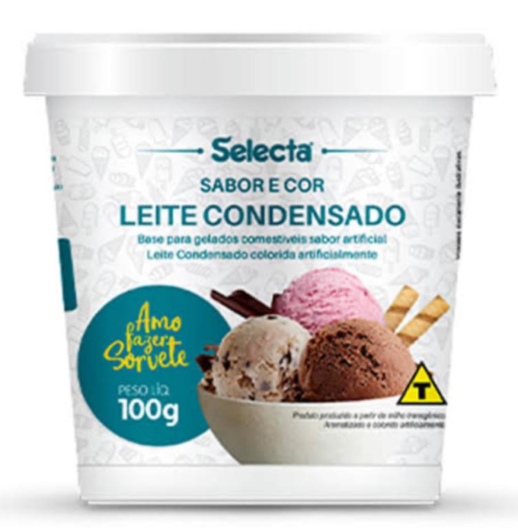 PREPARO P/ SORVETE SELECTA LEITE CONDENSADO 100G