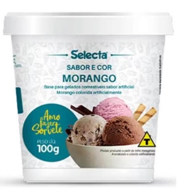 PREPARO P/ SORVETE SELECTA MORANGO 100G