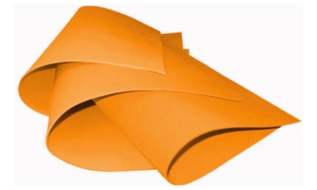 BORRACHA EVA LISO LARANJA 40X48 UN