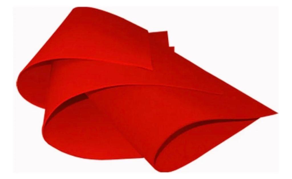 BORRACHA EVA LISO VERMELHO 40X48 UN