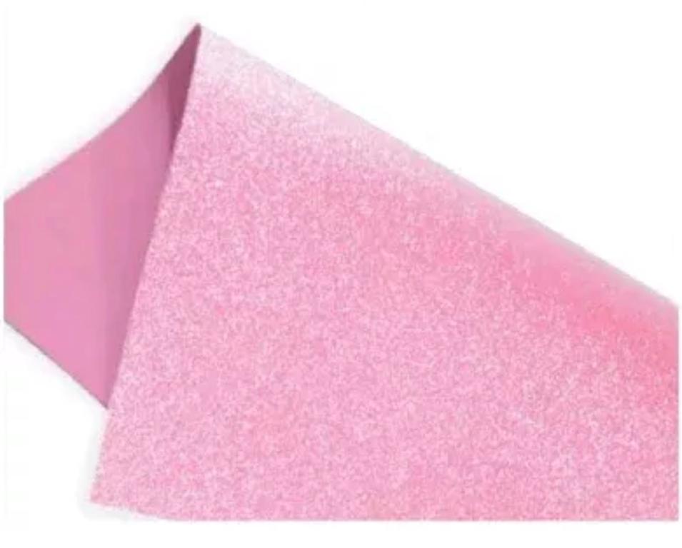BORRACHA EVA C/GLITTER ROSA 40X47 UN