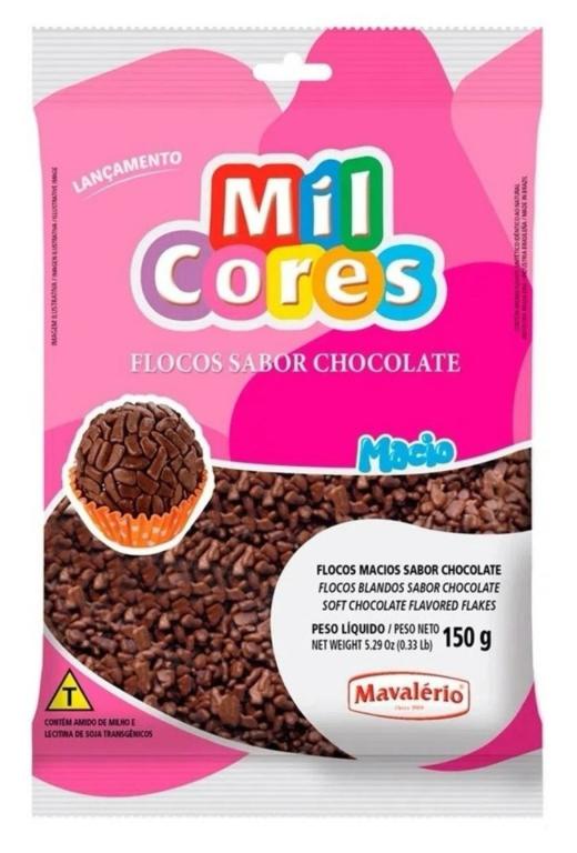 FLOCOS MACIOS MIL CORES CHOCOLATE 120G