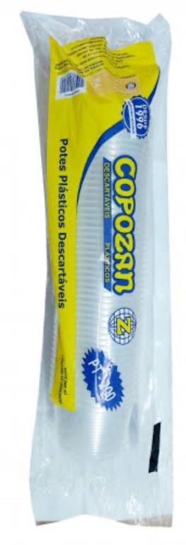 POTE PLAST. PS COPOZAN 200ML TRANSP. C/50UN