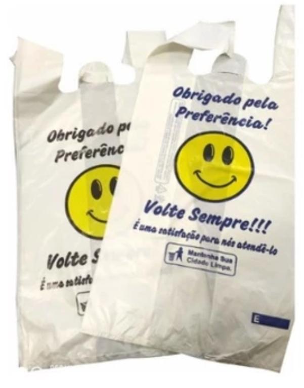 SACOLA CAM. BRANCA VOLTE SEMPRE 38X48 C/100UN