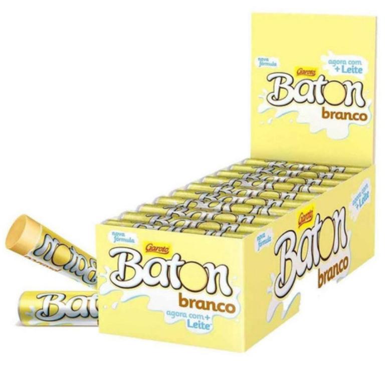 BATON GAROTO CHOCOLATE BRANCO 16GR