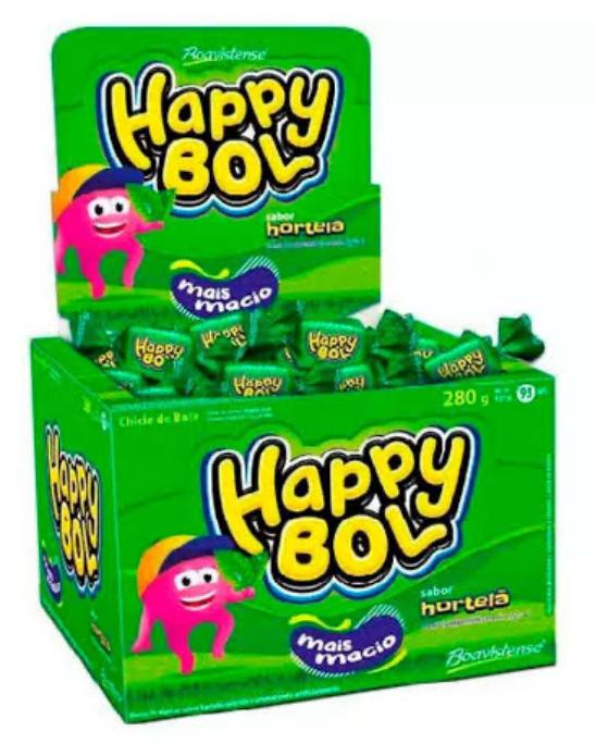 CHICLE HAPPY BOL HORTELA 140G