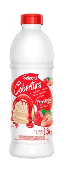 COBERTURA SORVETE SELECTA MORANGO 1,3KG