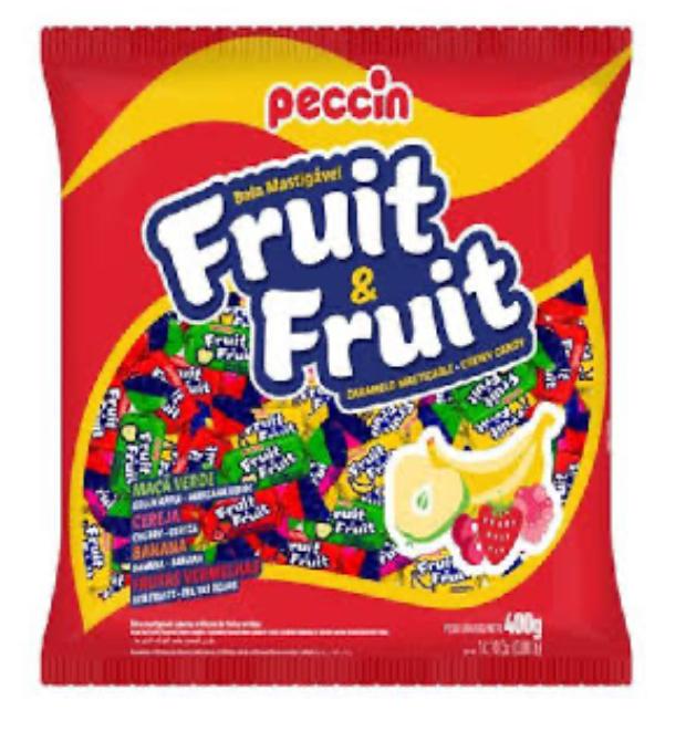 BALA PECCIN FRUIT E FRUIT SORTIDA 400GR
