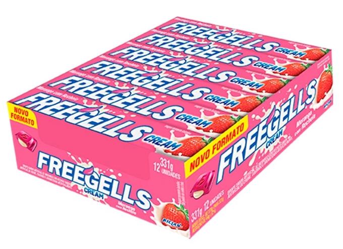 DROPS FREEGELLS PLAY CREAM MORANGO C/12UN