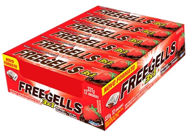 DROPS FREEGELLS PLAY MORANGO 3X1 C/12UN