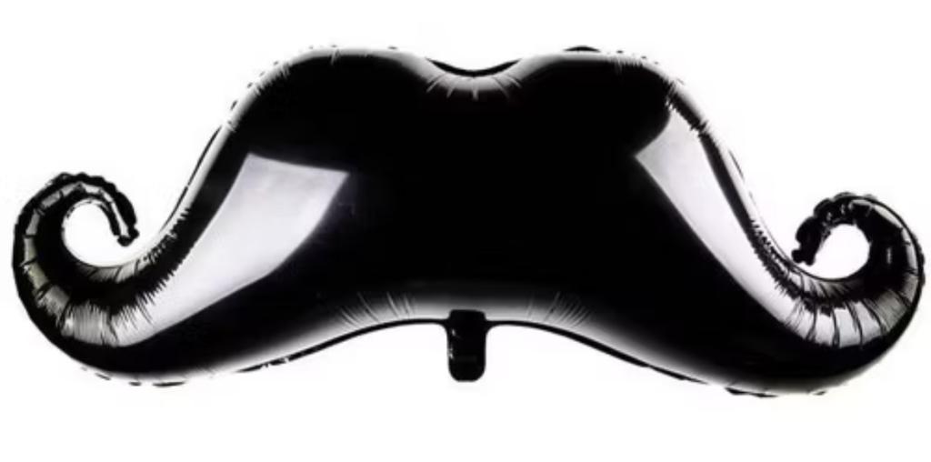 BALAO BIGODE PRETO 89CM