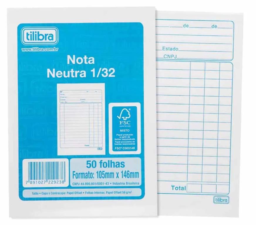 TALAO NOTA NEUTRA 1/32 (1/8) 1VIA 50FLS