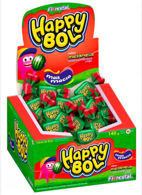 CHICLE HAPPY BOL MELANCIA 140G