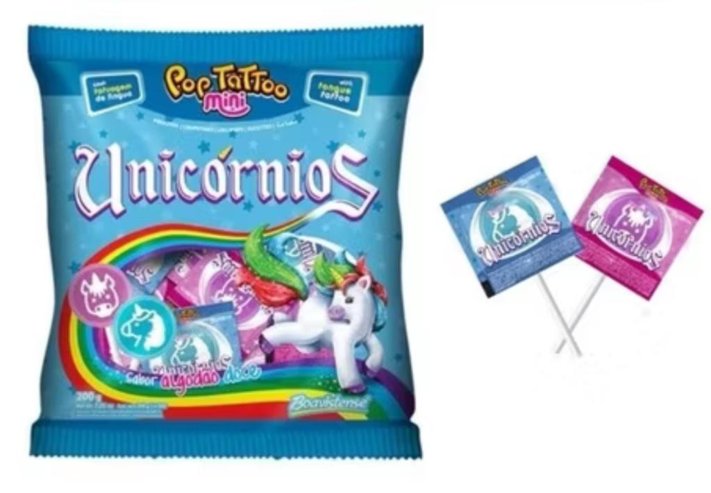 PIRULITO POP TATTOO UNICORNIOS MINI 200G
