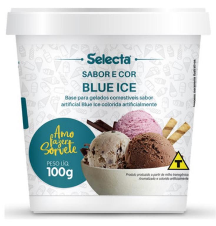 PREPARO P/ SORVETE SELECTA BLUE ICE 100G