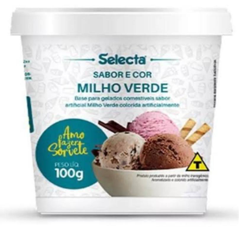 PREPARO P/ SORVETE SELECTA MILHO VERDE 100G