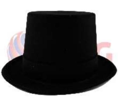 CARTOLA ALTA PRETA PVC