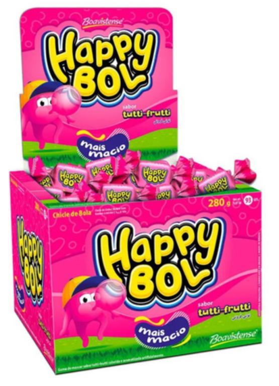 CHICLE HAPPY BOL TUTTI-FRUTTI 140G