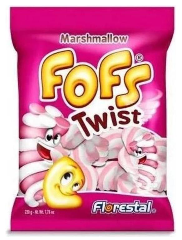 MARSHMALLOWS FOFS TWIST ROSA E BRANCO 220G