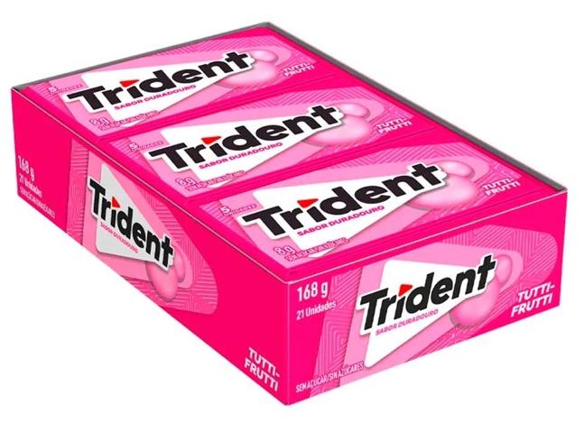 CHICLE TRIDENT TUTTI-FRUTTI 8G C/21UN