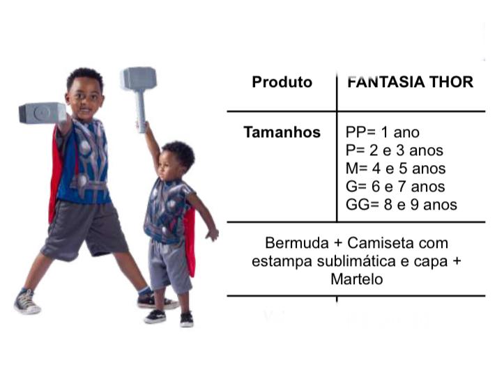 FANTASIA THOR + MARTELO TAM. M
