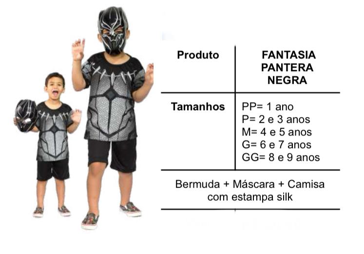 FANTASIA PANTERA NEGRA + MASCARA TAM. M