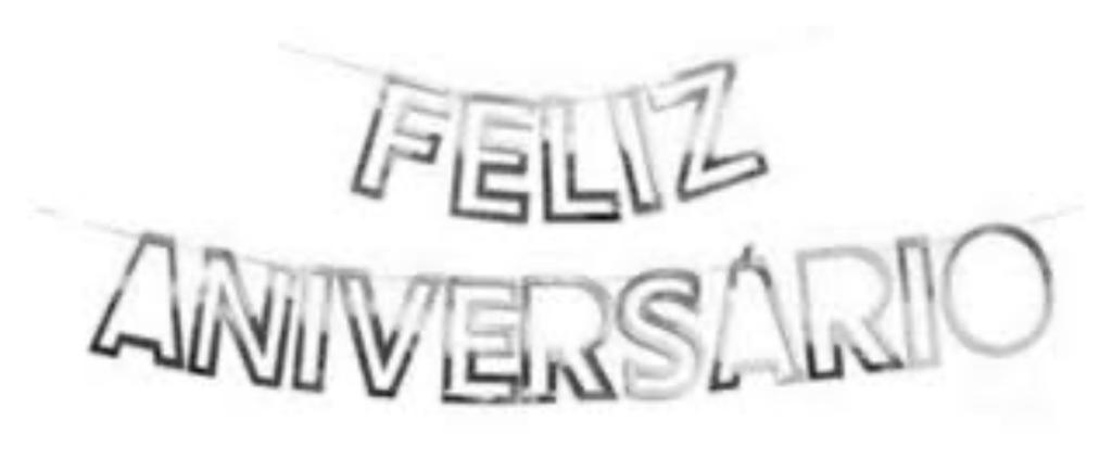 FAIXA FELIZ ANIVERSARIO LUXO PŔATA