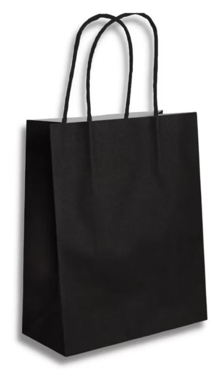 SACOLA PAPEL SURPRESA 9,5X15,5 LISO PRETO C/10UN