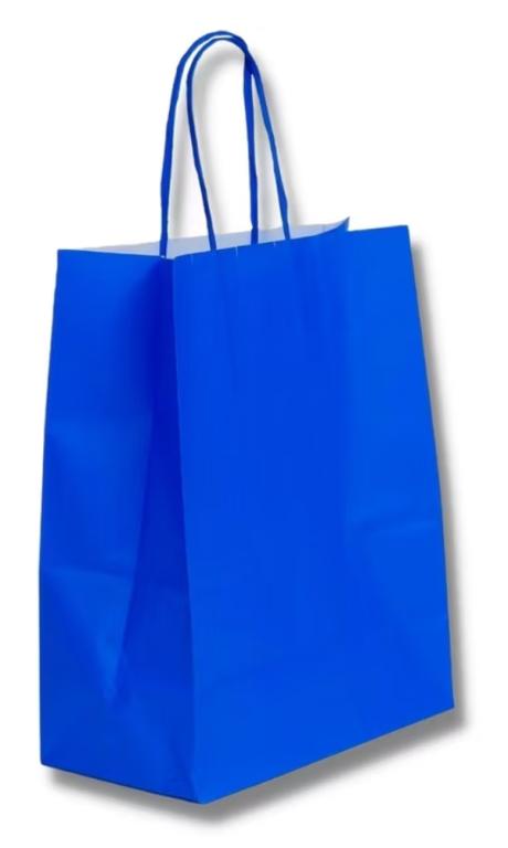 SACOLA PAPEL SURPRESA 9,5X15,5 LISO AZUL C/10UN