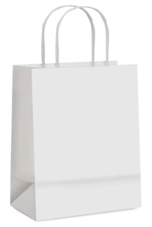 SACOLA PAPEL SURPRESA 14X16X8 BRANCO C/10UN