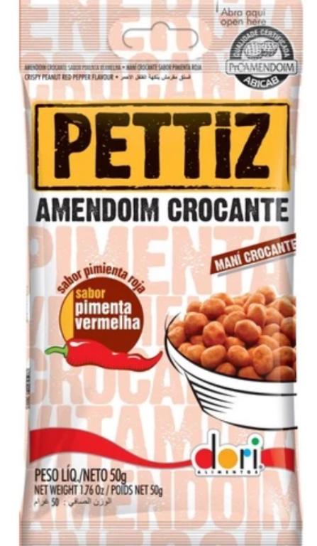 AMENDOIM PETTIZ PIMENTA VERMELHA 50G